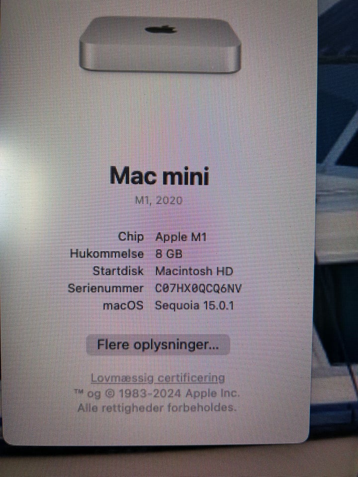 Mac mini, 2020, m1 GHz