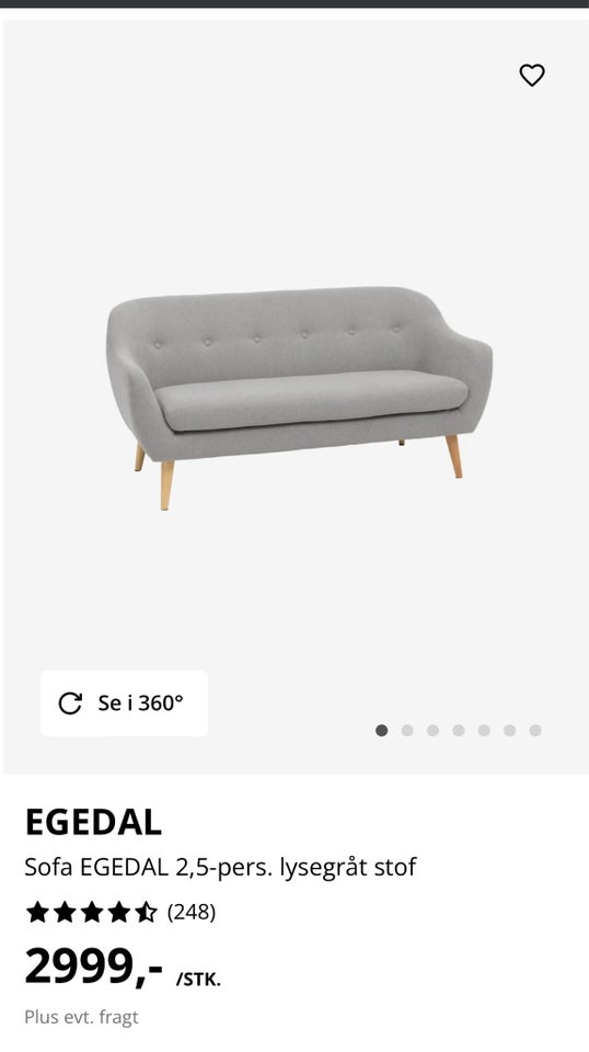 Sofa stof anden størrelse