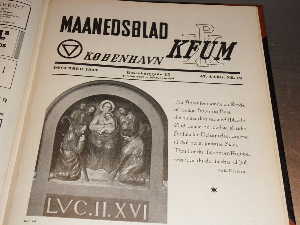 KFUM's månedsblad KFUM 1937