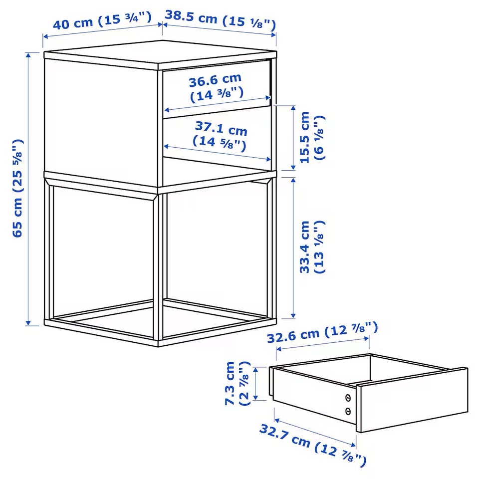 Sengebord, Ikea