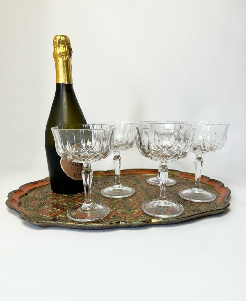 Glas 5 Champagneskåle  Lyngby