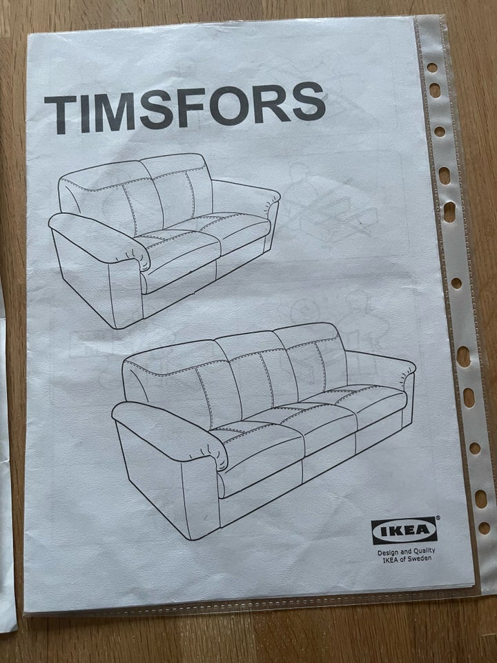 Sofa, læder, anden størrelse