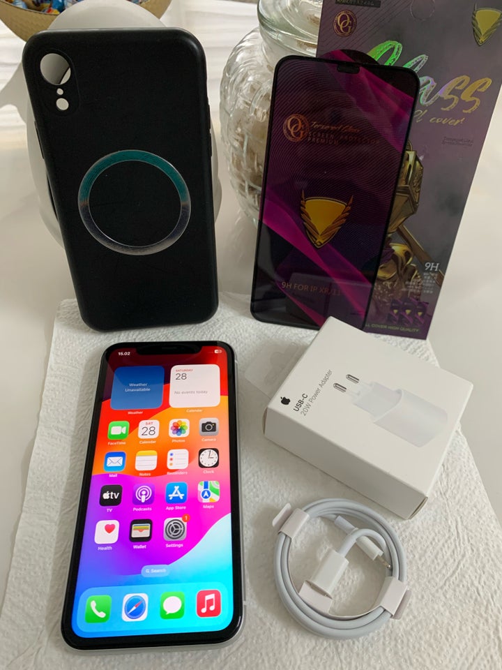 iPhone XR, 64 GB, hvid