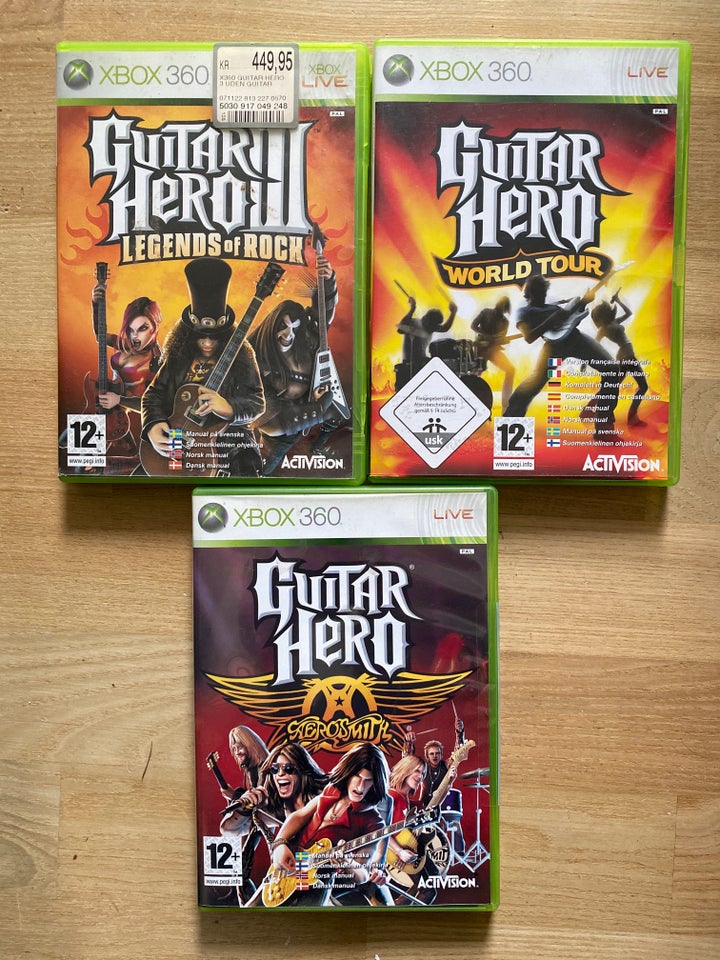 Guitar Hero spil til Xbox  Xbox 360