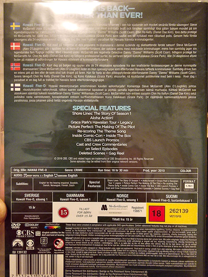 Hawaii five-O sæson 1-8, DVD,