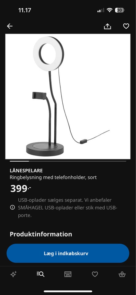 Skrivebordslampe IKEA