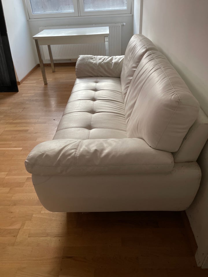 Sofa, læder, 3 pers.