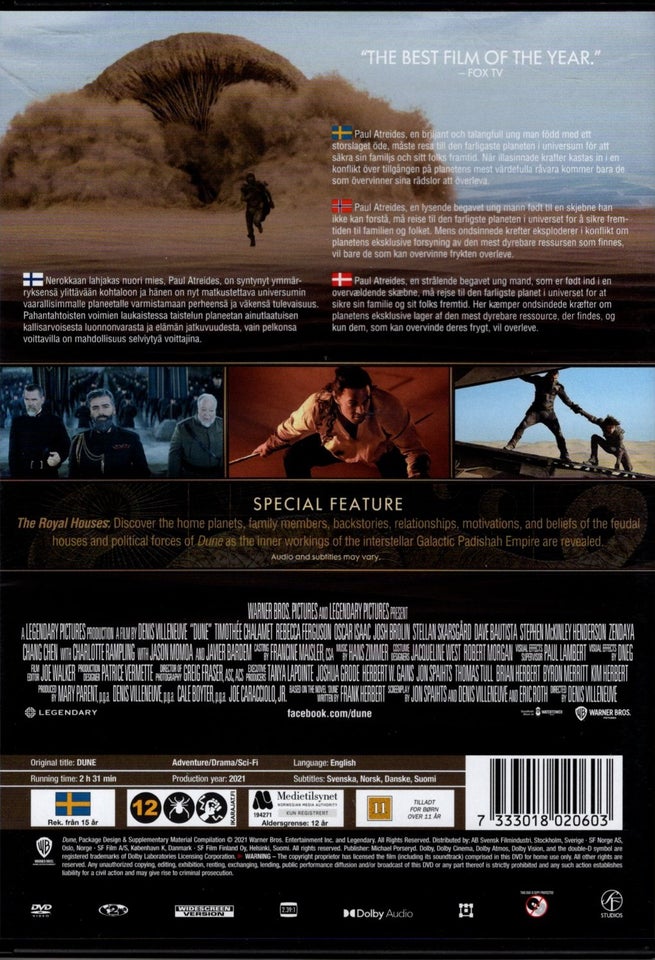 Dune, DVD, andet