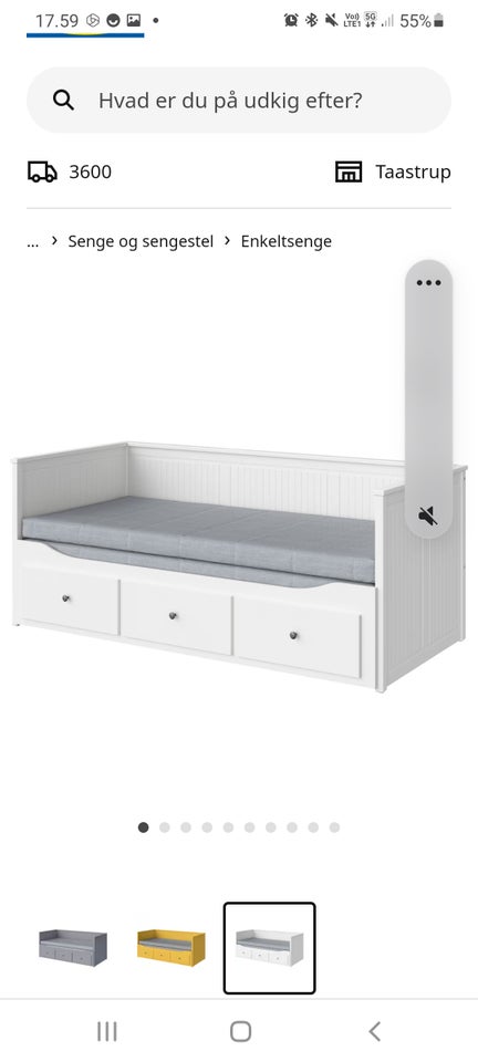 Enkeltseng Ikea hemnes b: 89 l: