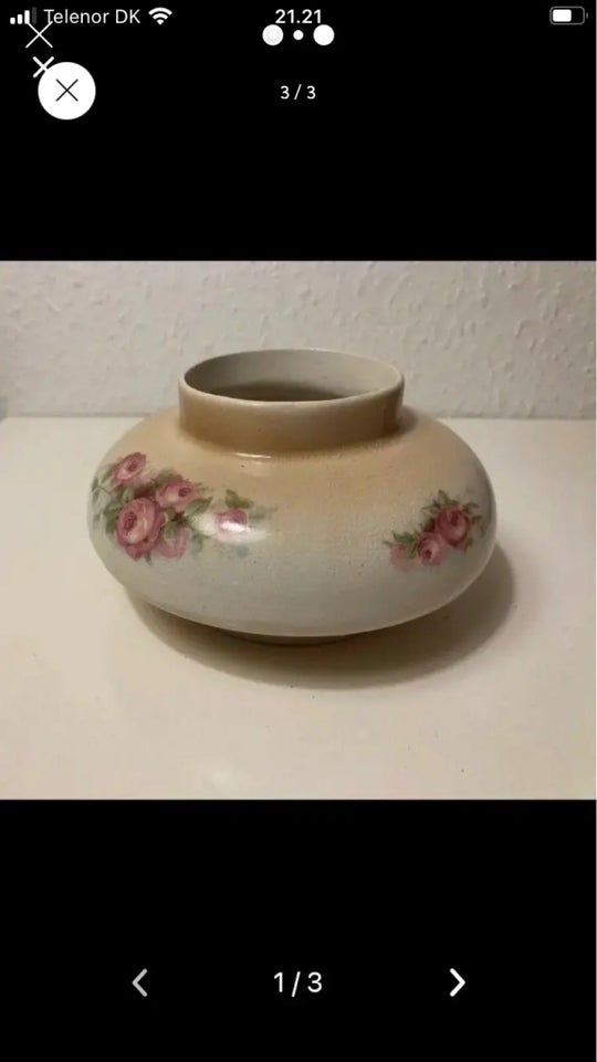 Vase Gl romantisk vase i porcelæn
