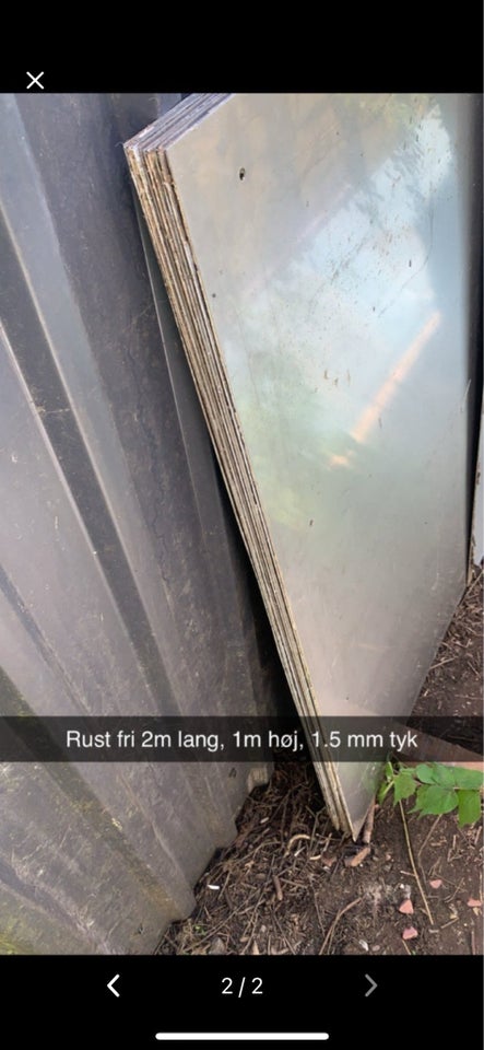 Rustfri stål plader 1.5 mm