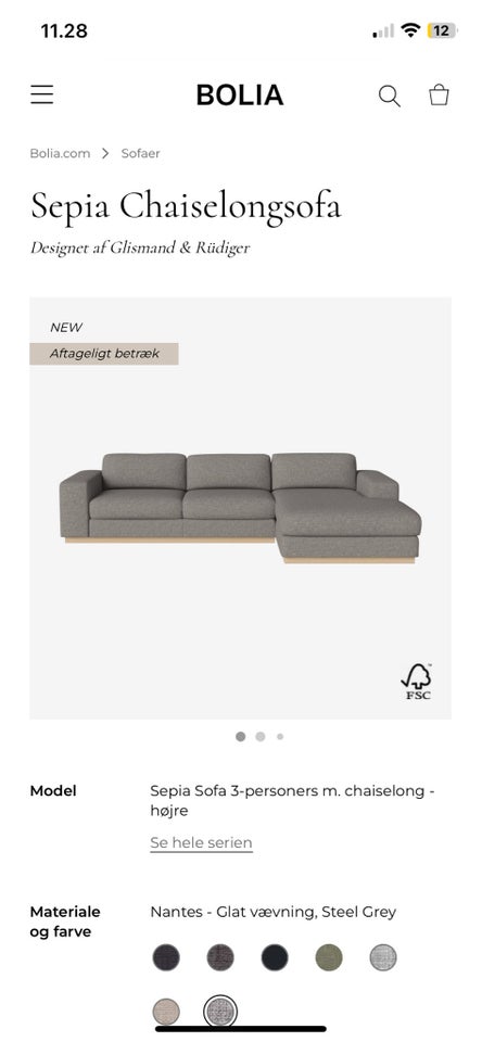 Sofa, stof, Bolia