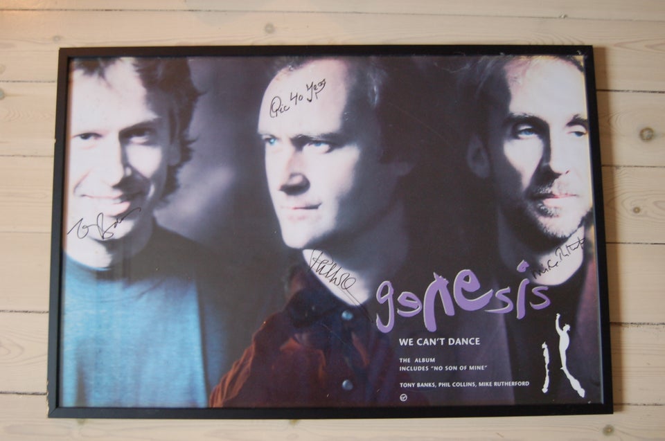 Plakat med Phil Collins og...