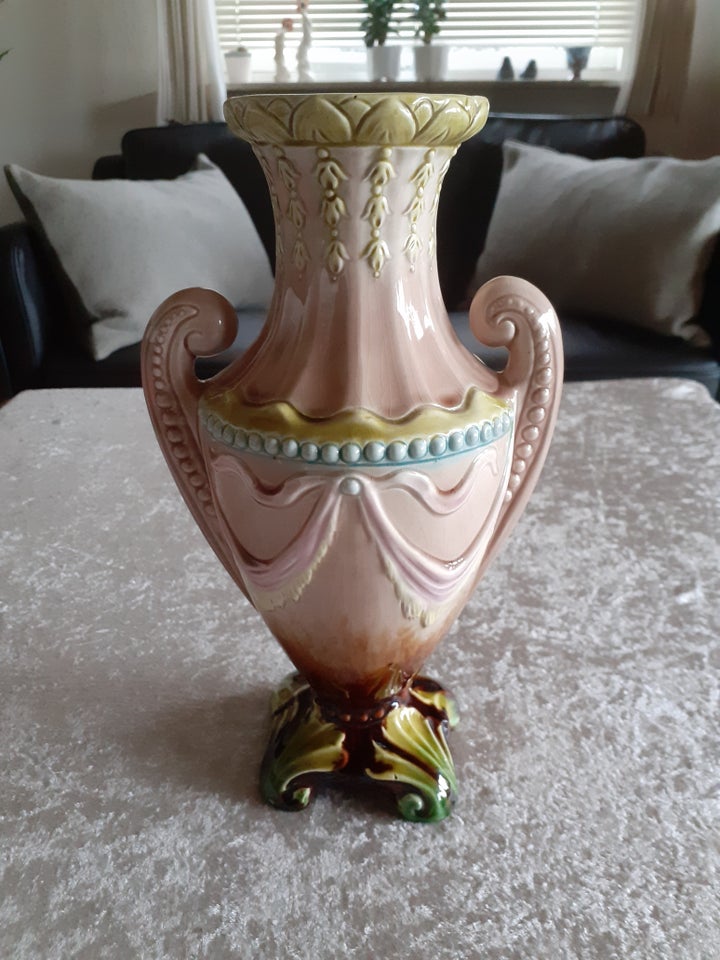 Gammel farverig vase (antik) /