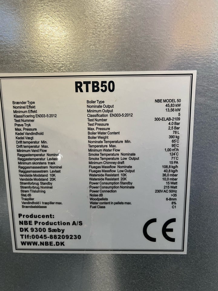 Pillefyr, RTB 50 kw NBE