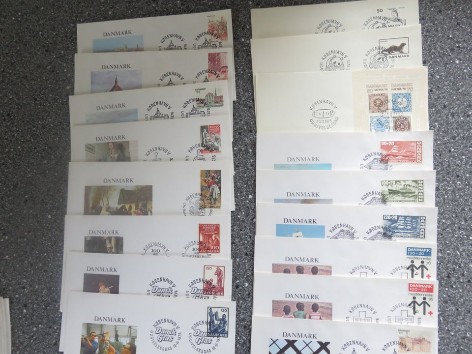 Danmark, stemplet, FDC