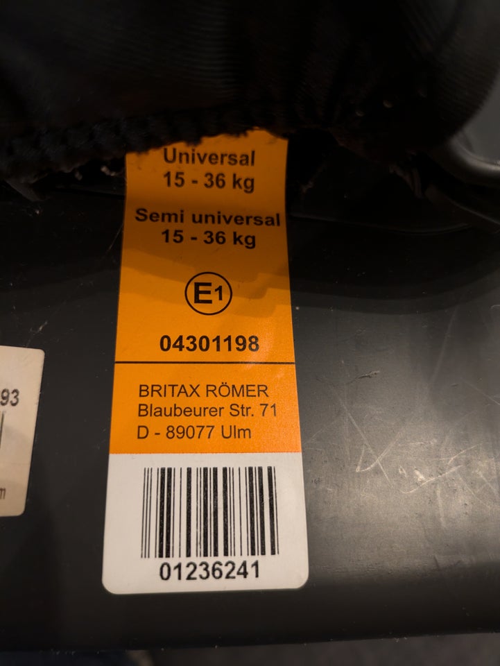 Autostol, op til 36 kg , Römer Britax