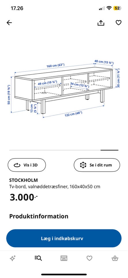 Tv bord Ikea Stockholm  finer