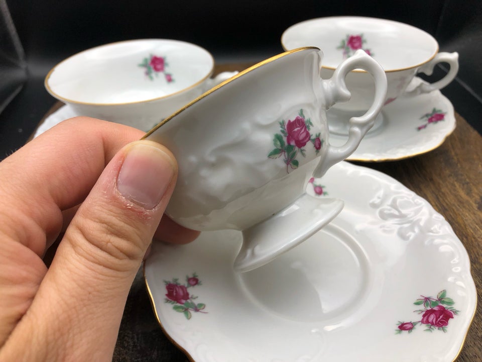 Porcelæn 3 stk kaffekop med