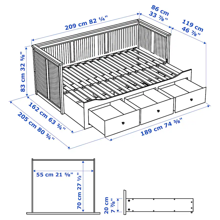 Sovesofa, Ikea Hemnes