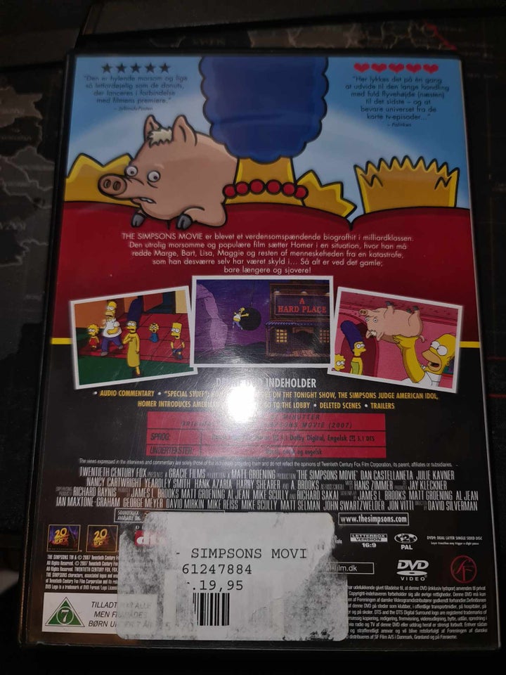 The Simpsons Movie, DVD, tegnefilm