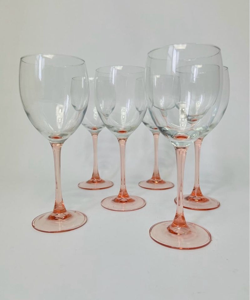 Glas, 6 franske rødvinsglas ,