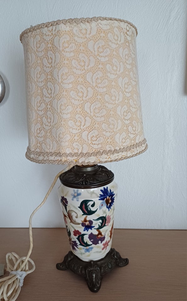 Gamle bordlampe Porcelæn og