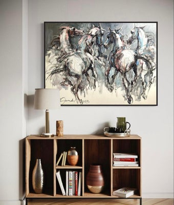 Horses in motion art