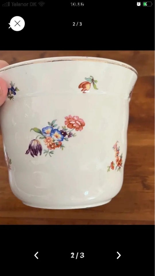 Porcelæn, Gl blomsterskjuler med