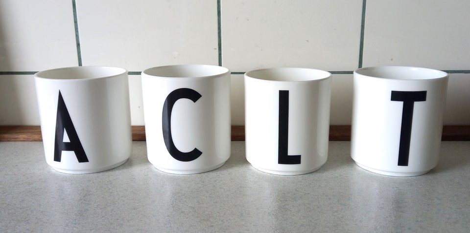 Porcelæn Krus Design Letters -