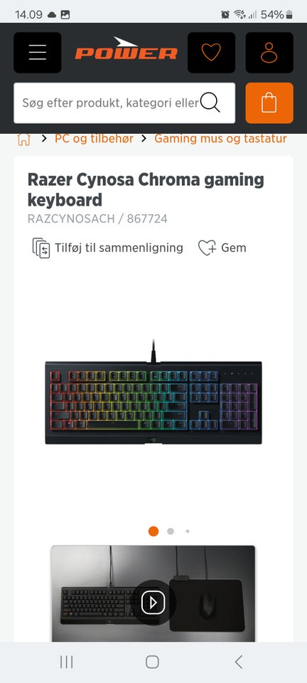 Tastatur Razer Cunosa Chroma