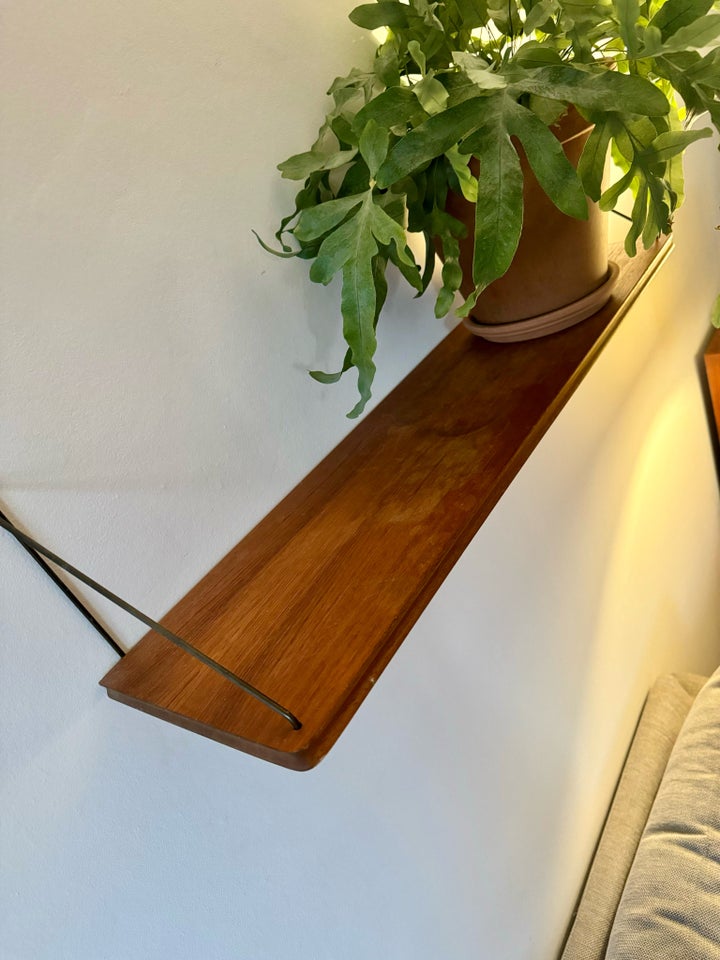 Teak hylde 79x21cm