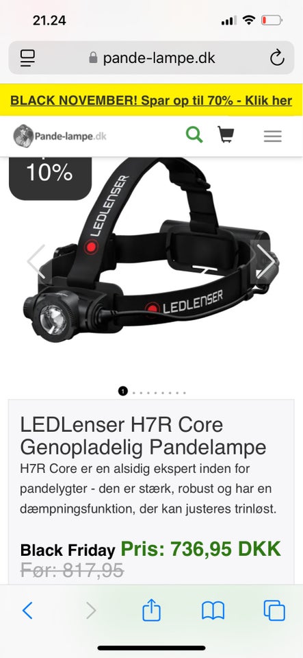 Løb, Ledlenser H7R Core