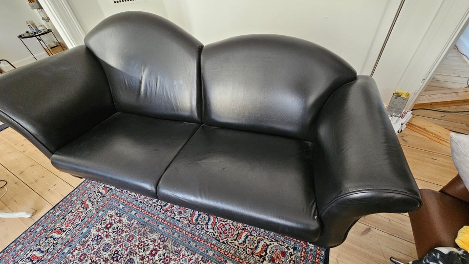 Sofa, læder, 2 pers.