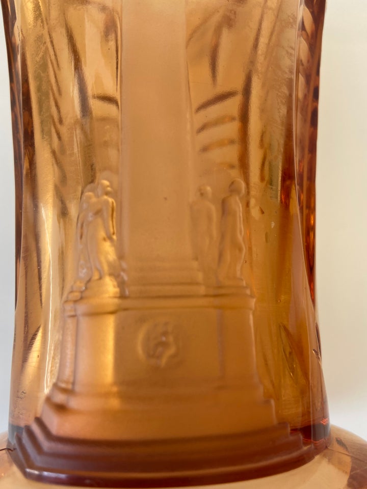 Glas Art Deco vase med