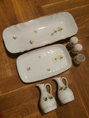 Porcelæn Fad salt og peber olie og