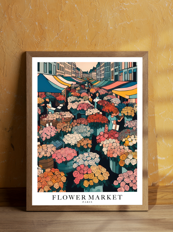 Plakat Flower Market b: 30 h: 40