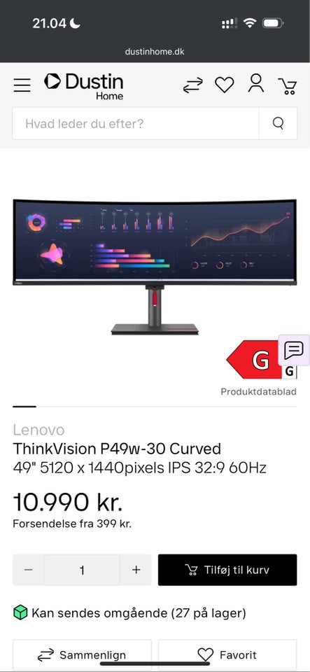 Lenovo, fladskærm, Thinkvision