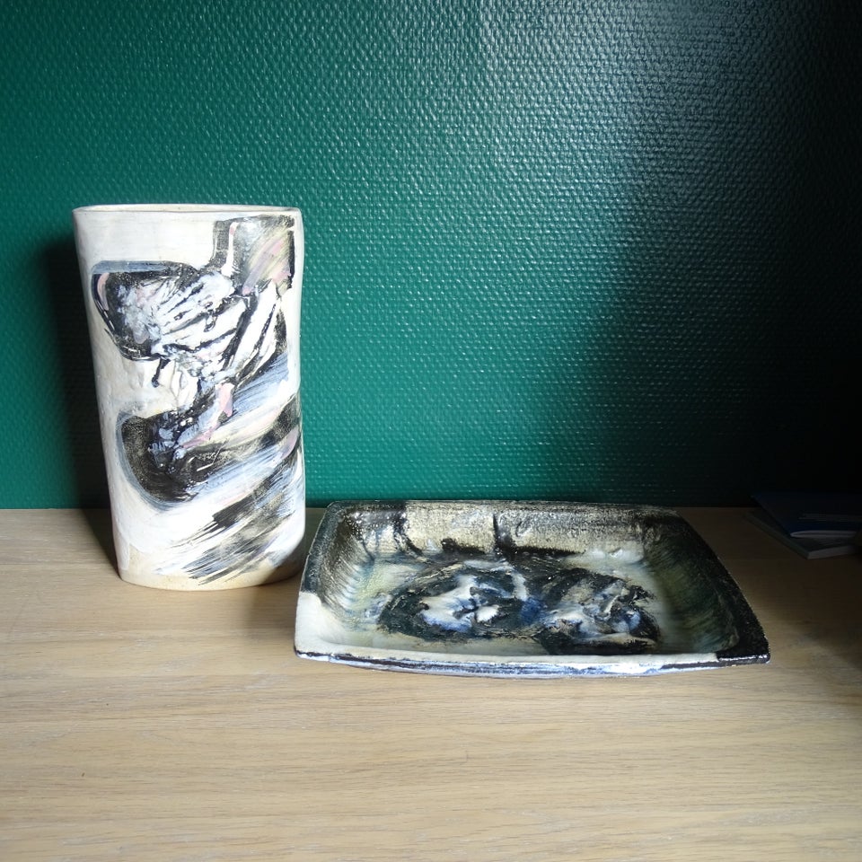 Keramik Vase/Fad Jeppe