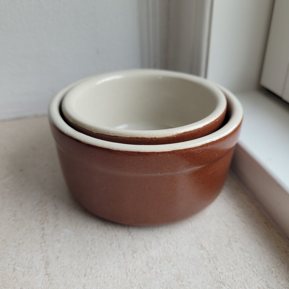 Stentøj, Skål Ramekin Cocotte sæt,