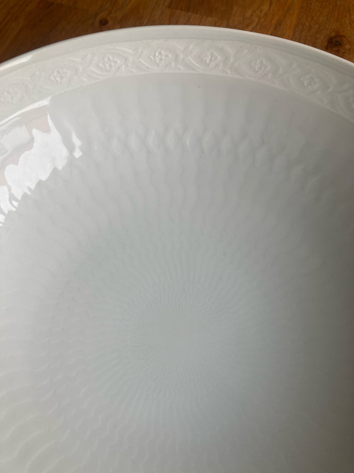 Porcelæn 4 x Hvid vifte skål