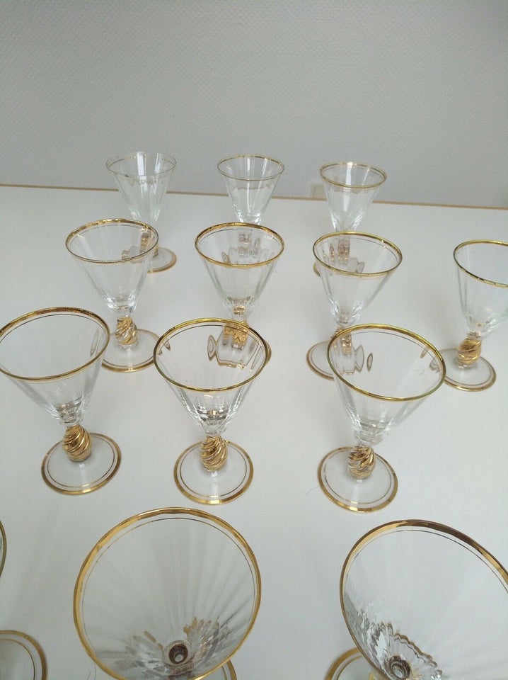 Glas Ida med guld Holmegaard