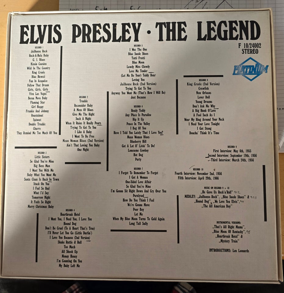 LP, Elvis boxset,Gasolin