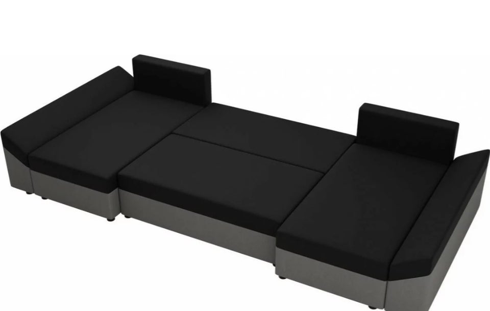 U-sofa, velour, 5 pers.