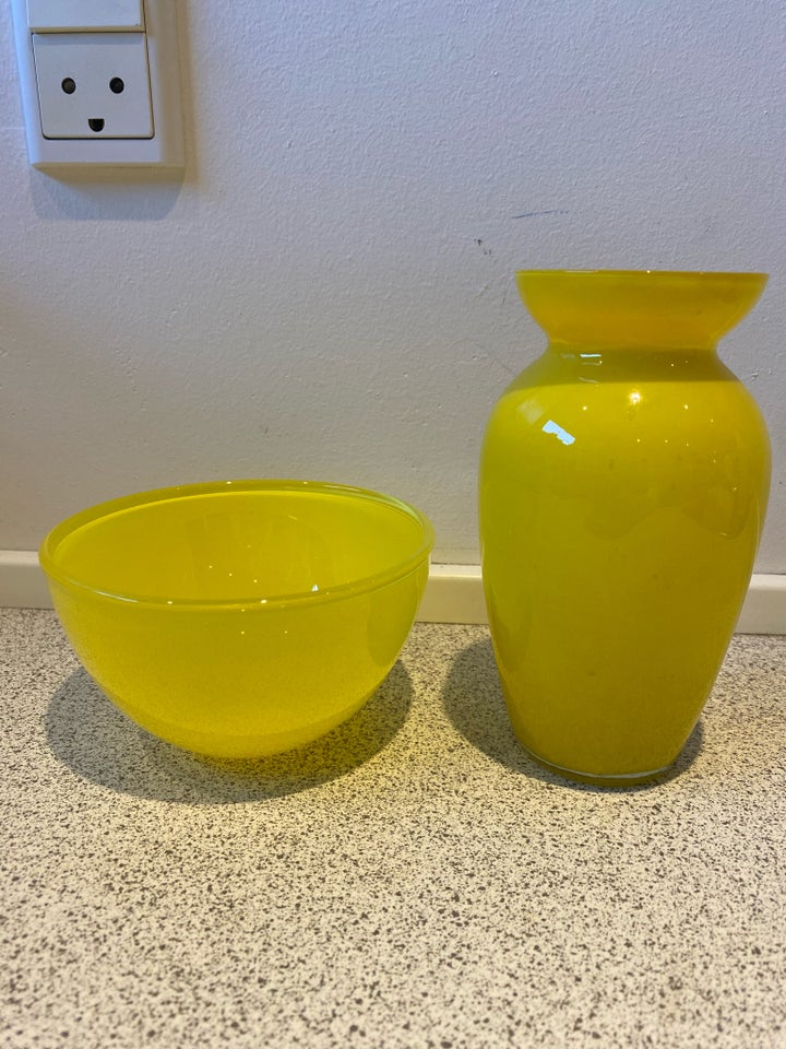 Glas, Vase og skål