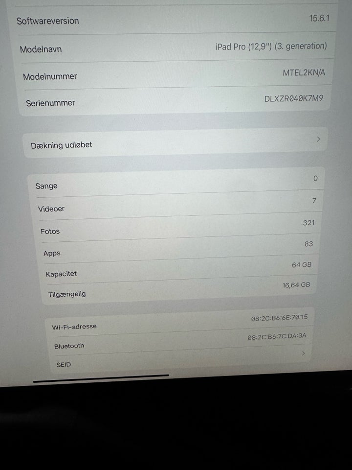 iPad Pro 3, 64 GB, Perfekt