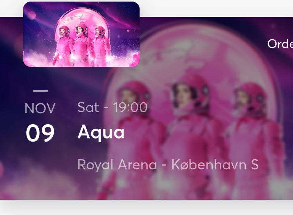 Aqua : 2 Koncert billetter , andet