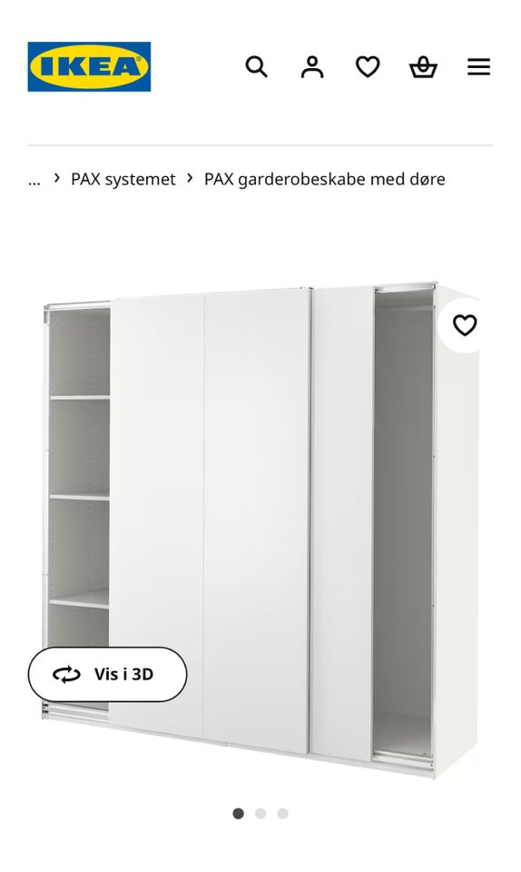 Ikea dobbeltskab HASVIK/PAX Ikea