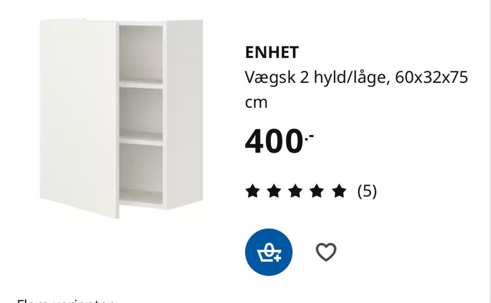 Vægskab, Ikea, b: 60 d: 32 h: 75