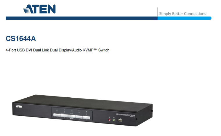 ATEN USB DVI Dual View KVMP